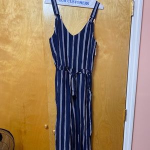 derek heart navy jumpsuit